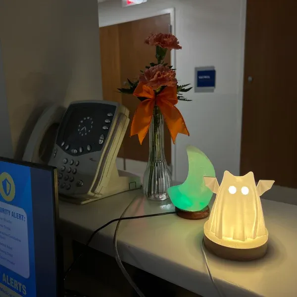 This Etsy Cat Ghost Lamp Solved My Kid's Bedtime Fears